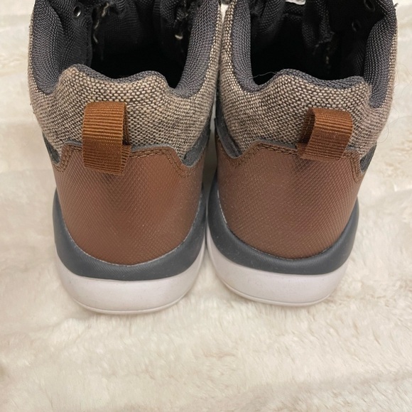 Boys Kids Perry Ellis Gray and Brown High-Top Sneakers Casual Size 6 - Picture 3 of 8